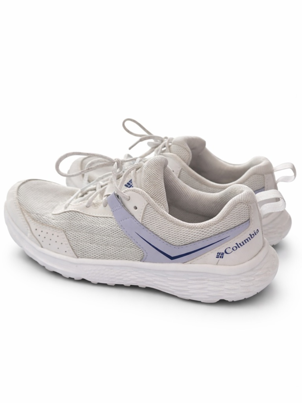 Columbia White and Light Lavender Low-Top Athletic Sneakers